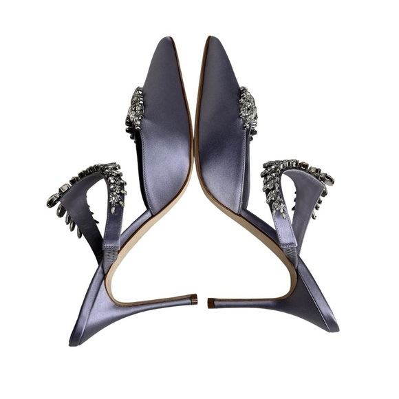 Manolo Blahnik Lurum Mules Purple Size 40 - Picture 4 of 11